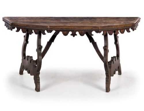 LARGECONSOLEW LARGE LATE 17TH/EARLY 18TH CENTURY ITALIAN WALNUT CONSOLE